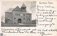 Town Hall, Guilford, Connecticut, early postcard, used in 1905 picture