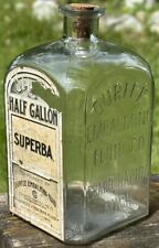 SCARCE 1890s 64oz Durfee Embalming Fluid Poison Labeled Bottle Grand Rapids MI picture