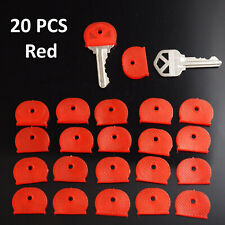 20x Key ID Caps Rubber Identifier Top Cover Topper Ring Hat Shape - Red Color picture