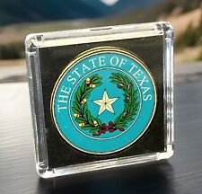 Great State of Texas USA State Seal Colorized Collectible Challenge Coin W CASE picture