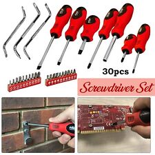 Rolson 30pk Screwdriver Set Phillips Crosshead Slotted Flathead Magnetic Tool picture