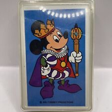 DISNEY Vintage Mickey Mouse Sharp & Complete Playing Card Deck With Holder picture