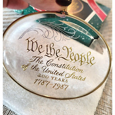 Vintage 1787- 1987 US Constitution Hallmark Commemorative Collectible Ornament picture