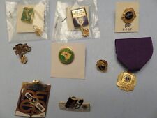 Nine Gold Lions Club Pins-Past Pres, Appreciation, 1994-97 Perf Attend, Eye Bank picture