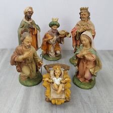 Vintage Italy paper mache Nativity set LARGE 12