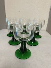 VINTAGE Emerald Beehive Stemmed French Luminarc Wine Goblets 6 In Set STUNNING picture