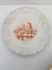 Antique Vintage Plate Ludwig Wessel Bonn-Popplesdorf Germany Sled Ice Rare picture
