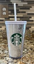 Starbucks Holiday 2020 White Silver Glitter Ombre Grande 16 oz Tumbler picture
