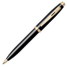 Sheaffer 100 Ballpoint Pen Black Lacquer & Gold - New   picture
