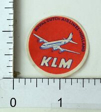1940's-50's KLM Royal Dutch Airline, Holland Luggage Label Poster Stamp F70 picture