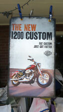 2011 Harley Sportster Dealer Two Sided Sign Plastic Blackline 1200 Custom  picture