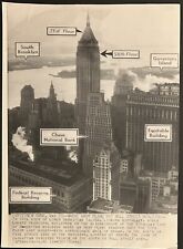1946 Oversized Photo-Lower Manhattan Bank Of Manhattan Building Plane Crash picture