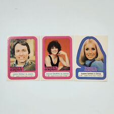 1978 Three’s Company Stickers 3 Card Lot / #9 Jack, #22 Janet, #12 Chrissy picture