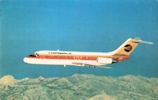 Continental Airlines DC-9 Golden FanJet Aircraft Airplane - Postcard picture