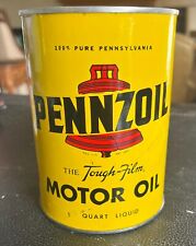 Vintage Pennzoil Z-IP Outboard 30wt. motor oil 1Qt. Can Sealed Excellent Shape picture