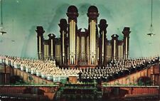 Postcard Mormon Tabernacle Choir Organ Salt Lake City Utah Ut. Chrome picture