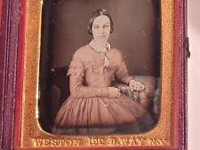 Beautiful tinted sixth plate daguerreotype by Weston of New York original seals picture