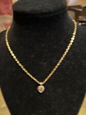 Necklace,gold Heart Diamond 20” Diamond Is Small picture