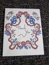 Vintage Thank You Note Pretty Little Card  picture