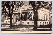 c1907 Public Library Bristol Connecticut Hartford County CT PC Postcard picture