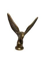 Vintage Brass Eagle Predator Bird Small Statue MCM picture