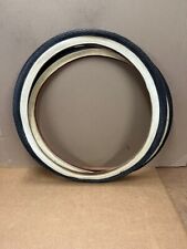 Schwinn Typhoon Cord 26x2.125 Whitewall Tire Set NOS With Patina picture