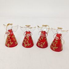 Christmas Angel Hand Crafted Glass Ornament Lot /4. Stradivo LLC. Pre-owned  picture