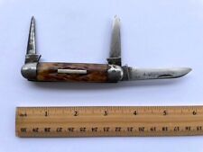 Very Rare Antique Vintage Peerless Cutlery Jigged Bone Folding Pocket Knife picture