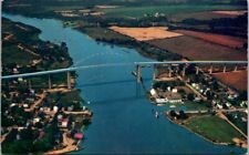 Postcard Aerial View Chesapeake City Bridge Wilmington Delaware DE 1961     T661 picture