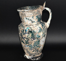 Very Large Ancient Roman Glass Jug with Iridescent Rainbow Patina C. 1st Century picture