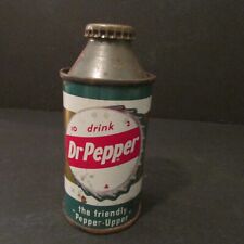 Vintage Dr Pepper Cone Top Soda Can W/ Attached Bottle Cap 6 oz RARE HTF picture