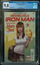 Invincible Iron Man #4 CGC 9.8 2016 Marvel Mary Jane Cover White Pages picture