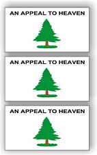SET OF 3 An Appeal To Heaven American Flag Car MAGNET Magnetic Bumper Sticker picture