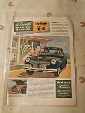 Original 1941 DeSoto Original Automobile Magazine Advertisement Print Ad picture