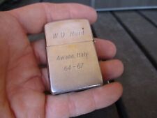 Vtg 1950-1957 Zippo Lighter, Military, Aviano Air Force Base, Italy, Named picture