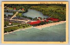 1940-50's BEVERLEY BEACH MARYLAND CHESAPEAKE BAY AERIAL VIEW POSTCARD*SEE PICS* picture