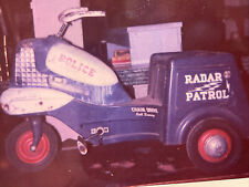 Vintage Polaroid Snapshot Photo Toy Police Pedal Car picture