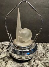 ~RARE~1939-1940~N.Y. WORLD’S FAIR~ T & P~LAMP~FROSTED GLASS & CHROME~SOUVENIR~ picture
