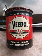 Vintage 1953 Veedol 5 Gallon Oil Can picture