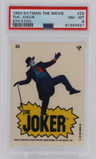 1989 Topps Batman Movie Sticker THE JOKER #25 PSA 8 picture