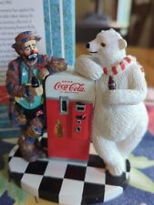 1995 Coca Cola Emmett Kelly Clown Polar Bear Figurine Cool Off With Coke In Box picture