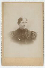 Antique 1898 Cabinet Card Lovely Woman Named Mrs. Stanley. Edison Delta, PA picture