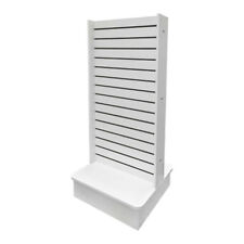 White 25x25x54 Display Tower 2 Sided Slatwall Knockdown Displays Floor Stand picture