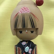 Kokeshi Doll Japanese Sosaku Handmade Wood 9.5” picture