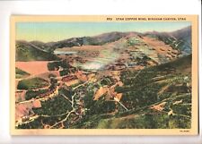 c1940s Linen Postcard Bingham Canyon UT Utah Copper Mine picture
