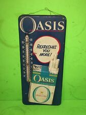 Vintage OASIS CIGARETTES Advertising Tobacco Working Thermometer picture