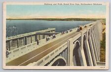 1915-30 Postcard Highway & Walk Grand River Dam Northwestern Oklahoma Bridge picture
