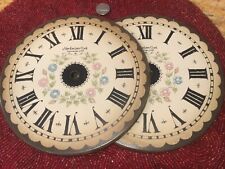 Vintage New/Old Stock New England Clock , CT.-Wood Clock Dials -Two (2) Dials picture