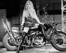 1967 SEXY BAD GIRL BRIGITTE BARDOT HARLEY DAVIDSON MOTORCYCLE CHOPPER 8X10 PHOTO picture