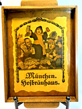German Serving Tray Wood Advertisement Munrhen Hofbrauhaus picture